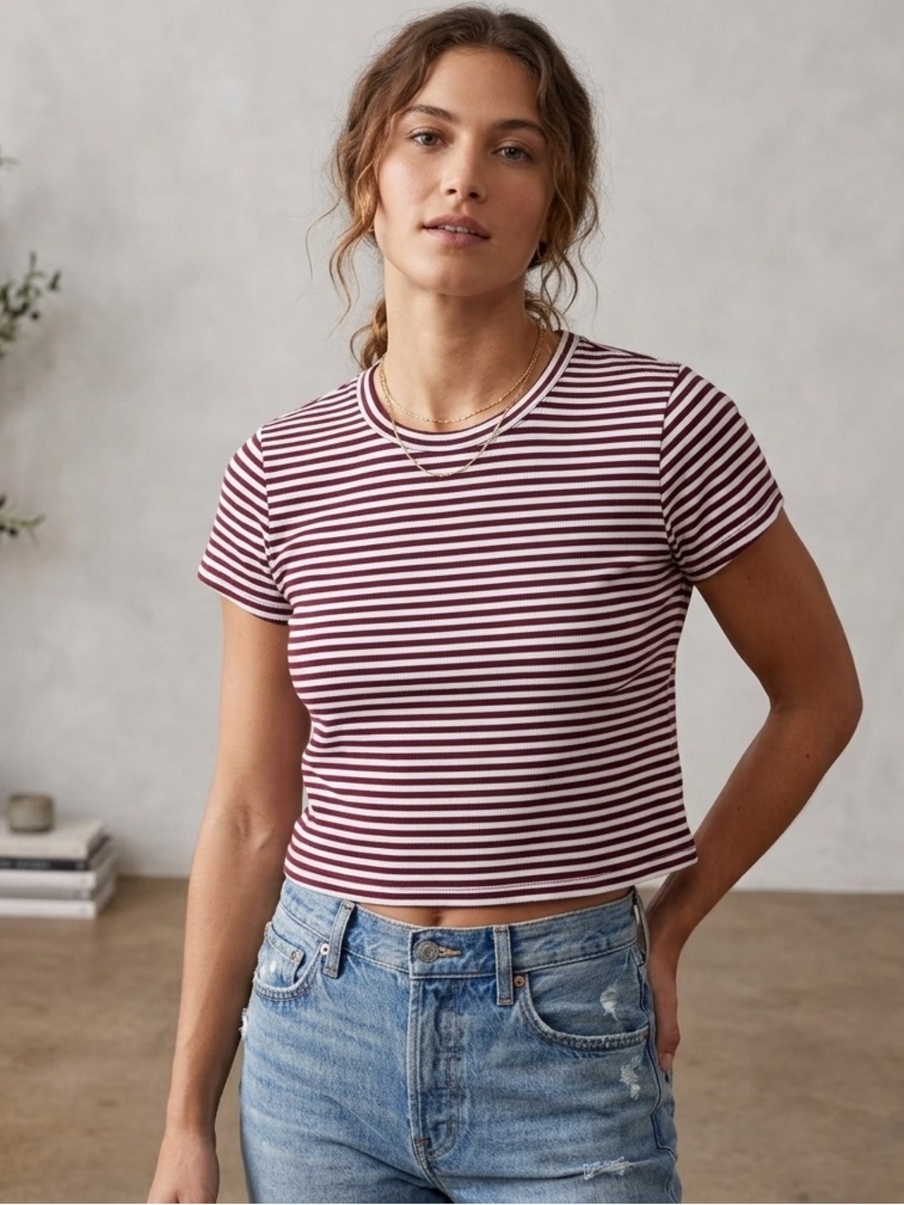 ✨ Madewell Striped Boxy Crop Tee ✨